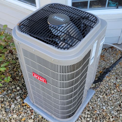 Air conditioner outside a home