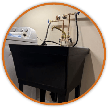 Laundey tub with hose connection to water