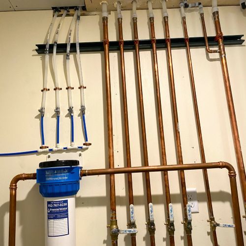 Wall with many pipes