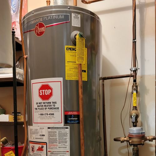 Top of a water heater