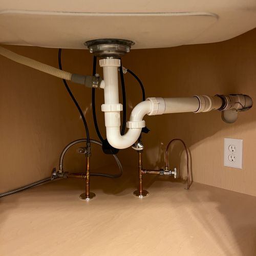 P-Trap in vanity under sink